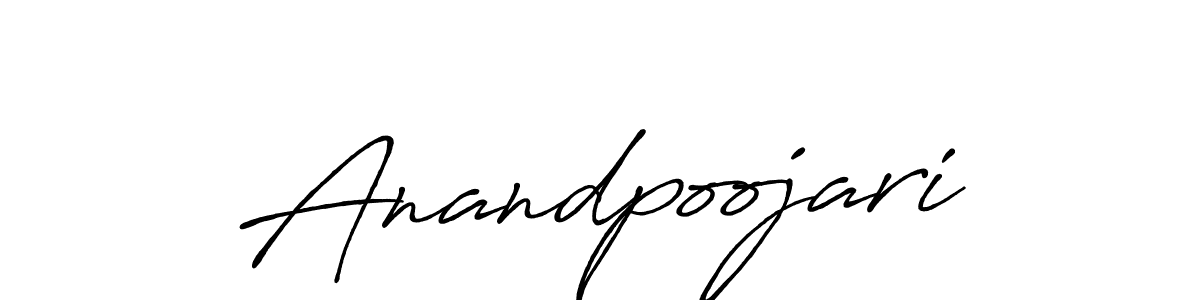How to make Anandpoojari name signature. Use Antro_Vectra_Bolder style for creating short signs online. This is the latest handwritten sign. Anandpoojari signature style 7 images and pictures png