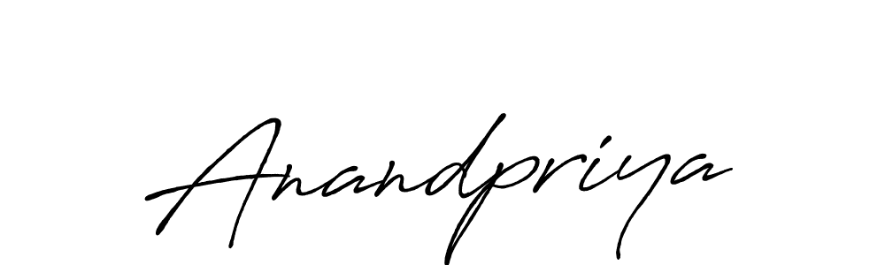 Create a beautiful signature design for name Anandpriya. With this signature (Antro_Vectra_Bolder) fonts, you can make a handwritten signature for free. Anandpriya signature style 7 images and pictures png