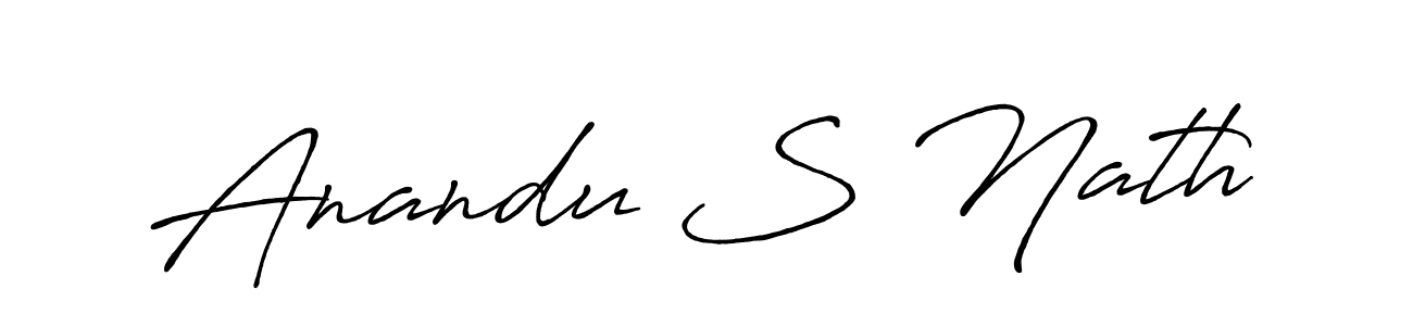 How to Draw Anandu S Nath signature style? Antro_Vectra_Bolder is a latest design signature styles for name Anandu S Nath. Anandu S Nath signature style 7 images and pictures png