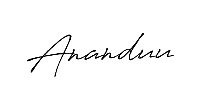 Design your own signature with our free online signature maker. With this signature software, you can create a handwritten (Antro_Vectra_Bolder) signature for name Ananduu. Ananduu signature style 7 images and pictures png