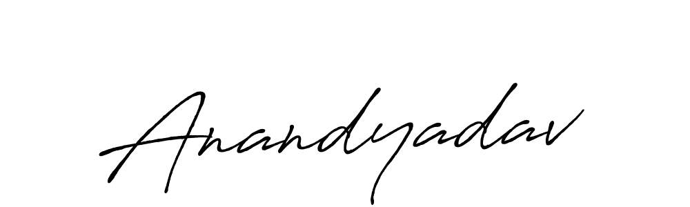 Use a signature maker to create a handwritten signature online. With this signature software, you can design (Antro_Vectra_Bolder) your own signature for name Anandyadav. Anandyadav signature style 7 images and pictures png