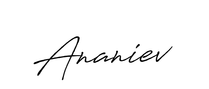 Ananiev stylish signature style. Best Handwritten Sign (Antro_Vectra_Bolder) for my name. Handwritten Signature Collection Ideas for my name Ananiev. Ananiev signature style 7 images and pictures png