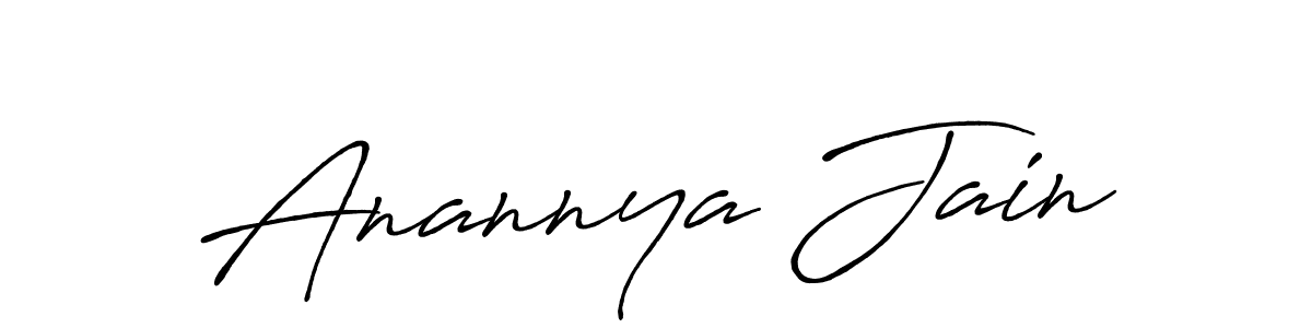 Also we have Anannya Jain name is the best signature style. Create professional handwritten signature collection using Antro_Vectra_Bolder autograph style. Anannya Jain signature style 7 images and pictures png