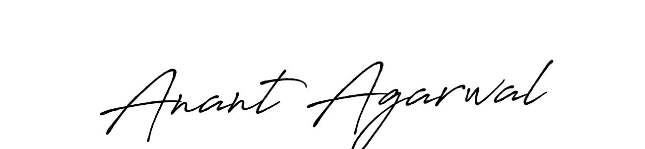 Make a beautiful signature design for name Anant Agarwal. Use this online signature maker to create a handwritten signature for free. Anant Agarwal signature style 7 images and pictures png