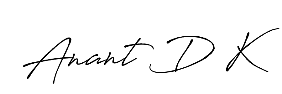Design your own signature with our free online signature maker. With this signature software, you can create a handwritten (Antro_Vectra_Bolder) signature for name Anant D K. Anant D K signature style 7 images and pictures png