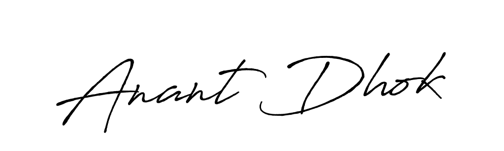 Create a beautiful signature design for name Anant Dhok. With this signature (Antro_Vectra_Bolder) fonts, you can make a handwritten signature for free. Anant Dhok signature style 7 images and pictures png