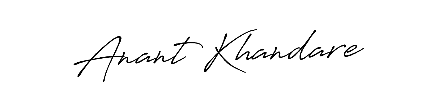 Anant Khandare stylish signature style. Best Handwritten Sign (Antro_Vectra_Bolder) for my name. Handwritten Signature Collection Ideas for my name Anant Khandare. Anant Khandare signature style 7 images and pictures png