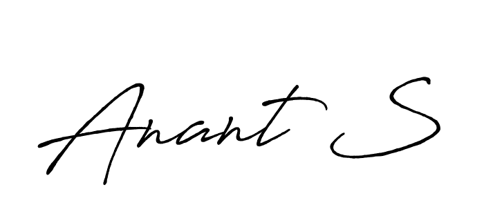 How to make Anant S signature? Antro_Vectra_Bolder is a professional autograph style. Create handwritten signature for Anant S name. Anant S signature style 7 images and pictures png