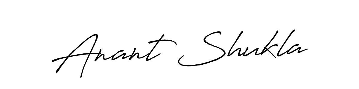 Make a beautiful signature design for name Anant Shukla. With this signature (Antro_Vectra_Bolder) style, you can create a handwritten signature for free. Anant Shukla signature style 7 images and pictures png