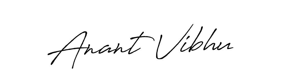 Make a beautiful signature design for name Anant Vibhu. With this signature (Antro_Vectra_Bolder) style, you can create a handwritten signature for free. Anant Vibhu signature style 7 images and pictures png