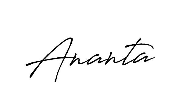 How to make Ananta name signature. Use Antro_Vectra_Bolder style for creating short signs online. This is the latest handwritten sign. Ananta signature style 7 images and pictures png