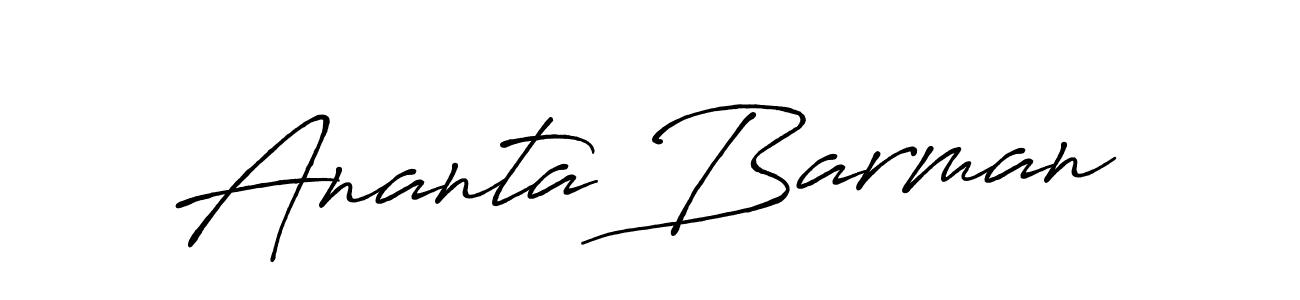 How to make Ananta Barman name signature. Use Antro_Vectra_Bolder style for creating short signs online. This is the latest handwritten sign. Ananta Barman signature style 7 images and pictures png