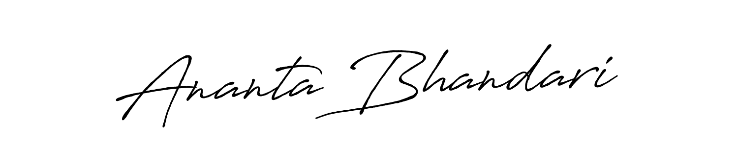 It looks lik you need a new signature style for name Ananta Bhandari. Design unique handwritten (Antro_Vectra_Bolder) signature with our free signature maker in just a few clicks. Ananta Bhandari signature style 7 images and pictures png