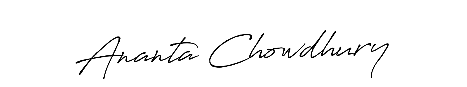 Use a signature maker to create a handwritten signature online. With this signature software, you can design (Antro_Vectra_Bolder) your own signature for name Ananta Chowdhury. Ananta Chowdhury signature style 7 images and pictures png