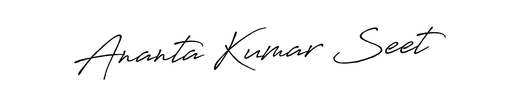 if you are searching for the best signature style for your name Ananta Kumar Seet. so please give up your signature search. here we have designed multiple signature styles  using Antro_Vectra_Bolder. Ananta Kumar Seet signature style 7 images and pictures png