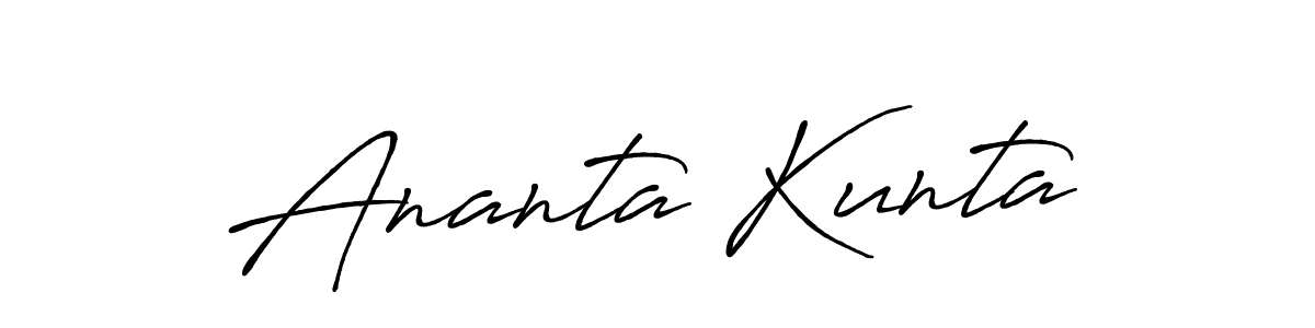 Make a short Ananta Kunta signature style. Manage your documents anywhere anytime using Antro_Vectra_Bolder. Create and add eSignatures, submit forms, share and send files easily. Ananta Kunta signature style 7 images and pictures png