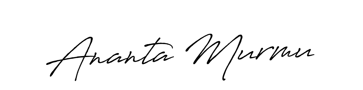 Make a beautiful signature design for name Ananta Murmu. With this signature (Antro_Vectra_Bolder) style, you can create a handwritten signature for free. Ananta Murmu signature style 7 images and pictures png