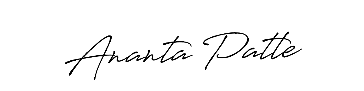 Make a beautiful signature design for name Ananta Patle. With this signature (Antro_Vectra_Bolder) style, you can create a handwritten signature for free. Ananta Patle signature style 7 images and pictures png