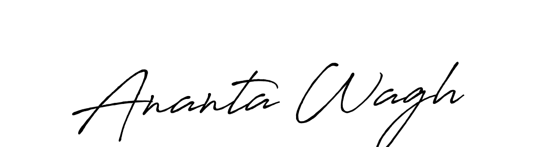 Make a beautiful signature design for name Ananta Wagh. With this signature (Antro_Vectra_Bolder) style, you can create a handwritten signature for free. Ananta Wagh signature style 7 images and pictures png