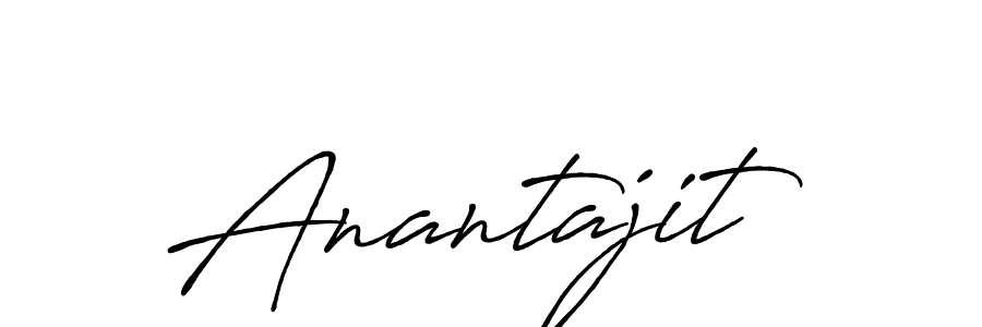 Use a signature maker to create a handwritten signature online. With this signature software, you can design (Antro_Vectra_Bolder) your own signature for name Anantajit. Anantajit signature style 7 images and pictures png