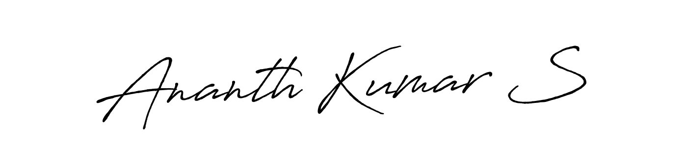 Make a beautiful signature design for name Ananth Kumar S. Use this online signature maker to create a handwritten signature for free. Ananth Kumar S signature style 7 images and pictures png