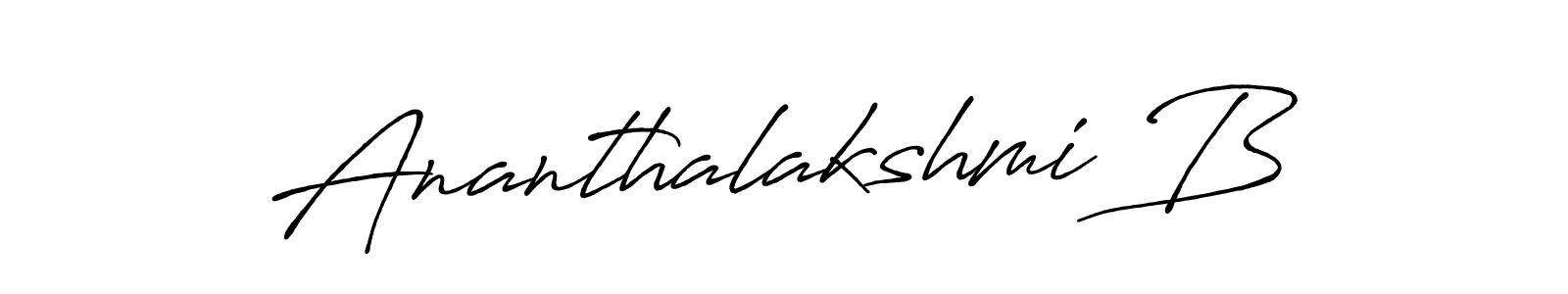 How to Draw Ananthalakshmi B signature style? Antro_Vectra_Bolder is a latest design signature styles for name Ananthalakshmi B. Ananthalakshmi B signature style 7 images and pictures png