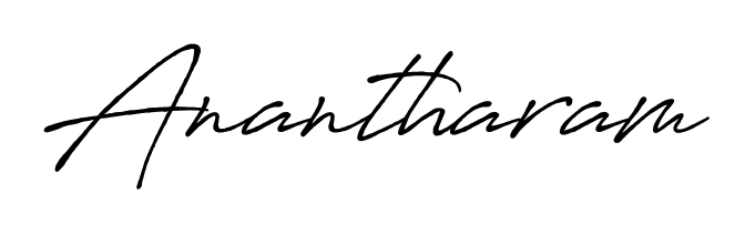 The Antro_Vectra_Bolder typeface gives name Anantharam a refined look. Suitable for certificates, diplomas, and official verification. Anantharam signature style 7 images and pictures png
