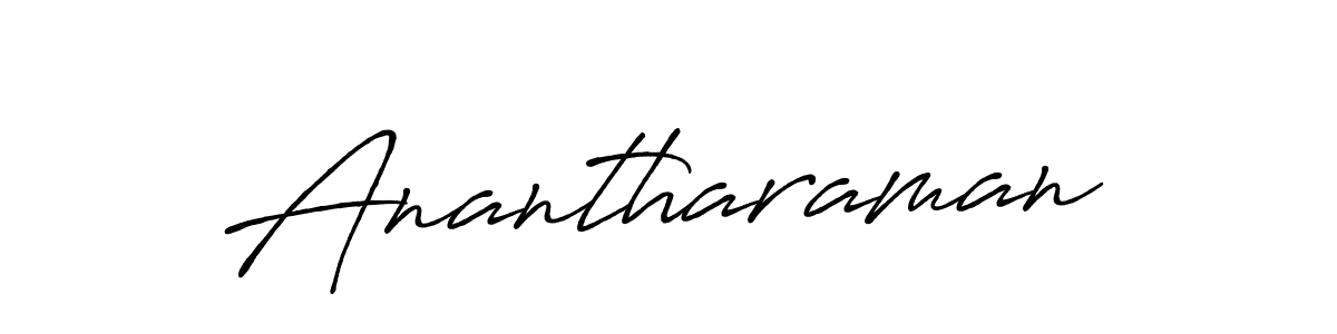 Create a beautiful signature design for name Anantharaman. With this signature (Antro_Vectra_Bolder) fonts, you can make a handwritten signature for free. Anantharaman signature style 7 images and pictures png