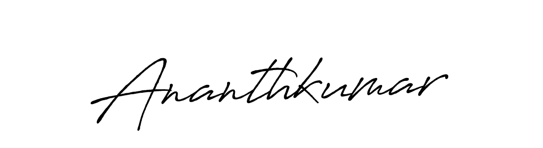 Make a beautiful signature design for name Ananthkumar. With this signature (Antro_Vectra_Bolder) style, you can create a handwritten signature for free. Ananthkumar signature style 7 images and pictures png