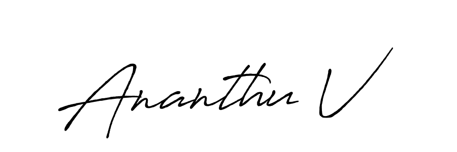 Once you've used our free online signature maker to create your best signature Antro_Vectra_Bolder style, it's time to enjoy all of the benefits that Ananthu V name signing documents. Ananthu V signature style 7 images and pictures png
