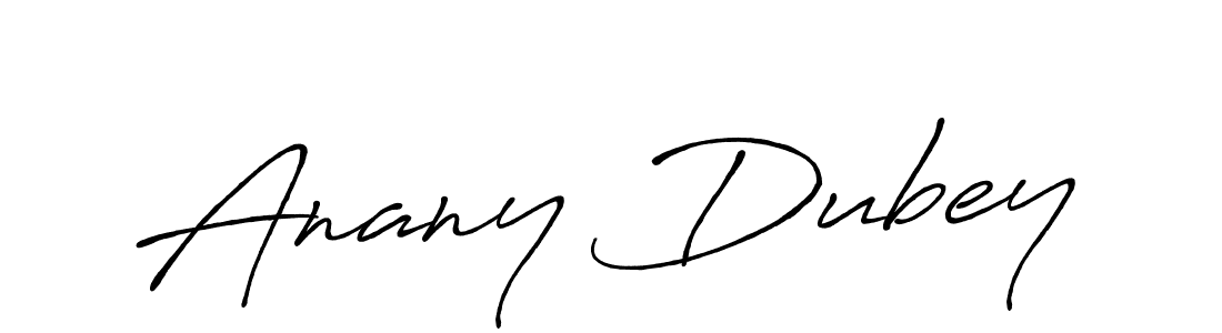 The best way (Antro_Vectra_Bolder) to make a short signature is to pick only two or three words in your name. The name Anany Dubey include a total of six letters. For converting this name. Anany Dubey signature style 7 images and pictures png