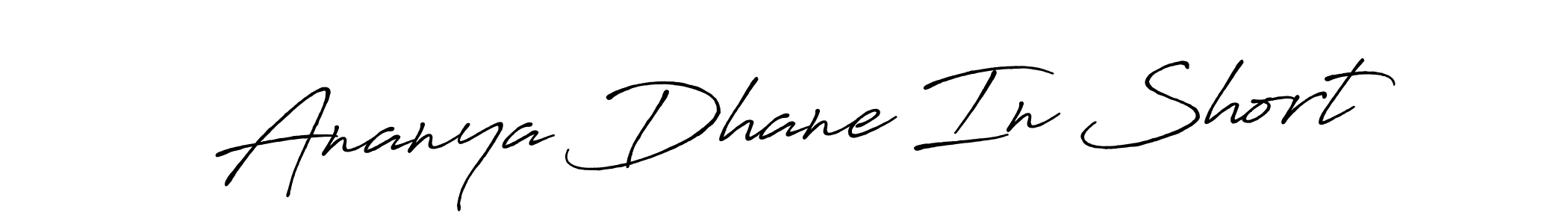 It looks lik you need a new signature style for name Ananya Dhane In Short. Design unique handwritten (Antro_Vectra_Bolder) signature with our free signature maker in just a few clicks. Ananya Dhane In Short signature style 7 images and pictures png