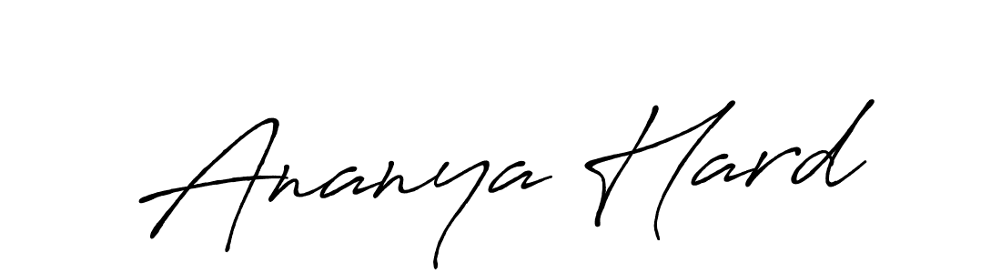 Make a beautiful signature design for name Ananya Hard. With this signature (Antro_Vectra_Bolder) style, you can create a handwritten signature for free. Ananya Hard signature style 7 images and pictures png