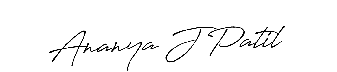 How to make Ananya J Patil signature? Antro_Vectra_Bolder is a professional autograph style. Create handwritten signature for Ananya J Patil name. Ananya J Patil signature style 7 images and pictures png