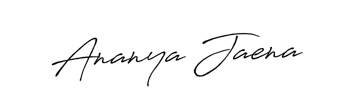 How to make Ananya Jaena signature? Antro_Vectra_Bolder is a professional autograph style. Create handwritten signature for Ananya Jaena name. Ananya Jaena signature style 7 images and pictures png
