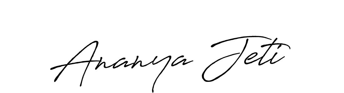 Also we have Ananya Jeti name is the best signature style. Create professional handwritten signature collection using Antro_Vectra_Bolder autograph style. Ananya Jeti signature style 7 images and pictures png