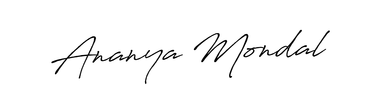 Ananya Mondal stylish signature style. Best Handwritten Sign (Antro_Vectra_Bolder) for my name. Handwritten Signature Collection Ideas for my name Ananya Mondal. Ananya Mondal signature style 7 images and pictures png