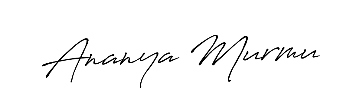 Antro_Vectra_Bolder is a professional signature style that is perfect for those who want to add a touch of class to their signature. It is also a great choice for those who want to make their signature more unique. Get Ananya Murmu name to fancy signature for free. Ananya Murmu signature style 7 images and pictures png