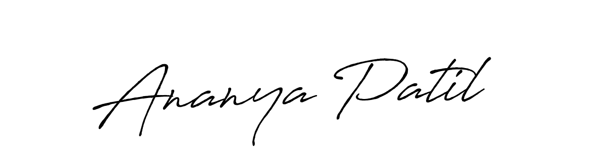 The best way (Antro_Vectra_Bolder) to make a short signature is to pick only two or three words in your name. The name Ananya Patil include a total of six letters. For converting this name. Ananya Patil signature style 7 images and pictures png