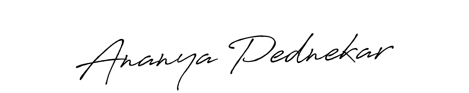 Make a short Ananya Pednekar signature style. Manage your documents anywhere anytime using Antro_Vectra_Bolder. Create and add eSignatures, submit forms, share and send files easily. Ananya Pednekar signature style 7 images and pictures png