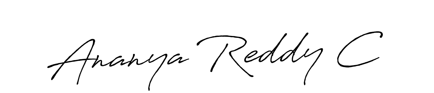 It looks lik you need a new signature style for name Ananya Reddy C. Design unique handwritten (Antro_Vectra_Bolder) signature with our free signature maker in just a few clicks. Ananya Reddy C signature style 7 images and pictures png