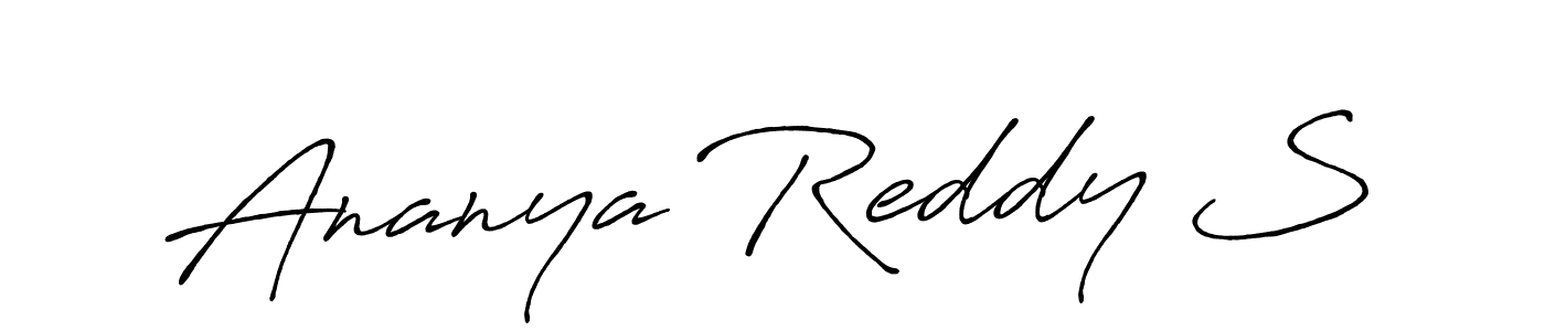 This is the best signature style for the Ananya Reddy S name. Also you like these signature font (Antro_Vectra_Bolder). Mix name signature. Ananya Reddy S signature style 7 images and pictures png