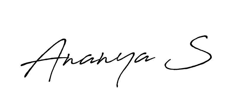 This is the best signature style for the Ananya S name. Also you like these signature font (Antro_Vectra_Bolder). Mix name signature. Ananya S signature style 7 images and pictures png