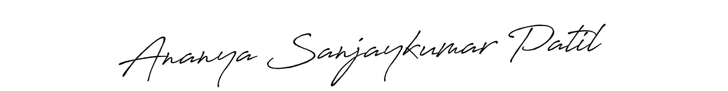 Make a beautiful signature design for name Ananya Sanjaykumar Patil. With this signature (Antro_Vectra_Bolder) style, you can create a handwritten signature for free. Ananya Sanjaykumar Patil signature style 7 images and pictures png