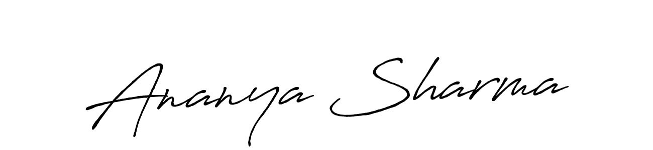 Antro_Vectra_Bolder is a professional signature style that is perfect for those who want to add a touch of class to their signature. It is also a great choice for those who want to make their signature more unique. Get Ananya Sharma name to fancy signature for free. Ananya Sharma signature style 7 images and pictures png