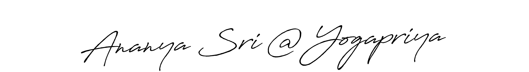 Also You can easily find your signature by using the search form. We will create Ananya Sri @ Yogapriya name handwritten signature images for you free of cost using Antro_Vectra_Bolder sign style. Ananya Sri @ Yogapriya signature style 7 images and pictures png