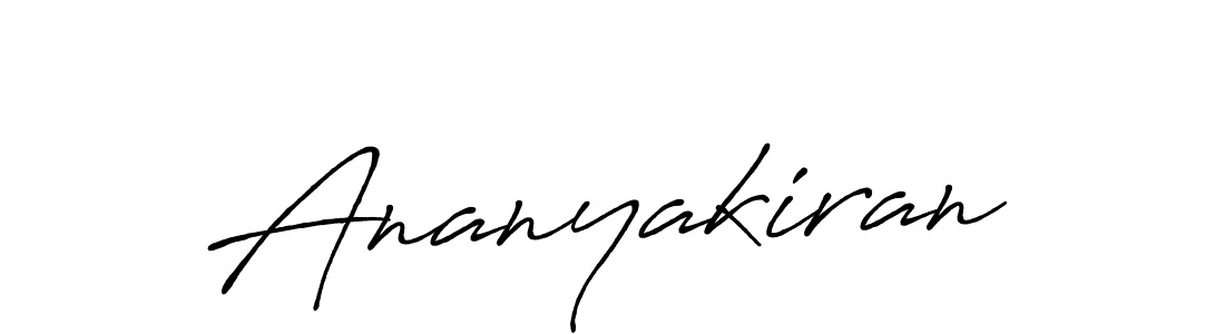 Also we have Ananyakiran name is the best signature style. Create professional handwritten signature collection using Antro_Vectra_Bolder autograph style. Ananyakiran signature style 7 images and pictures png