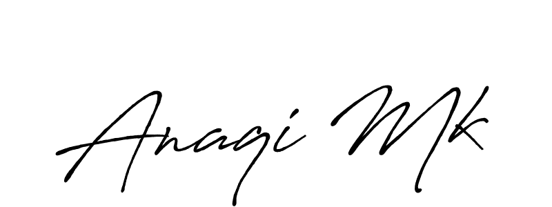 Create a beautiful signature design for name Anaqi Mk. With this signature (Antro_Vectra_Bolder) fonts, you can make a handwritten signature for free. Anaqi Mk signature style 7 images and pictures png