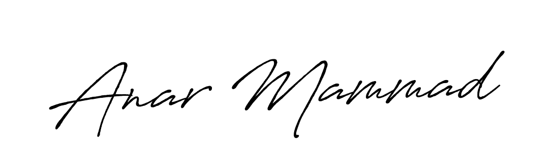 Create a beautiful signature design for name Anar Mammad. With this signature (Antro_Vectra_Bolder) fonts, you can make a handwritten signature for free. Anar Mammad signature style 7 images and pictures png