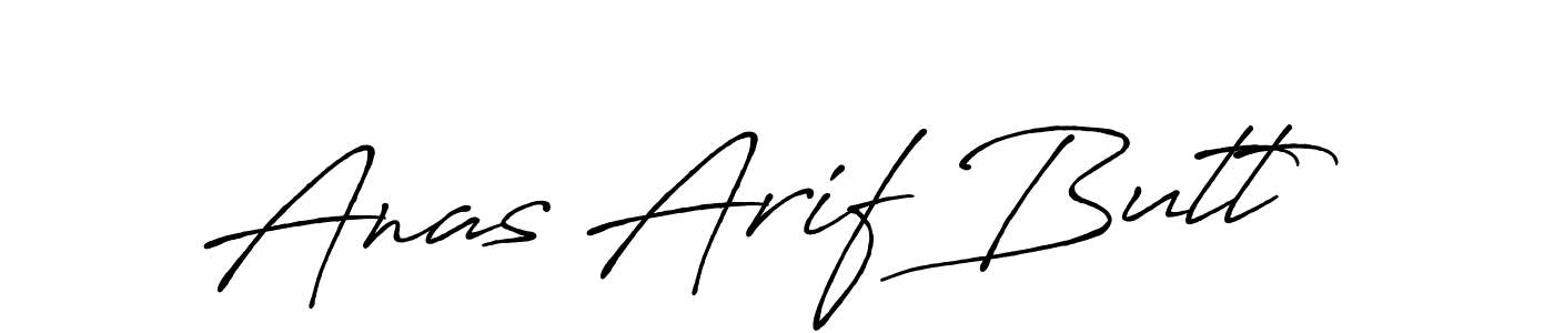 Anas Arif Butt stylish signature style. Best Handwritten Sign (Antro_Vectra_Bolder) for my name. Handwritten Signature Collection Ideas for my name Anas Arif Butt. Anas Arif Butt signature style 7 images and pictures png